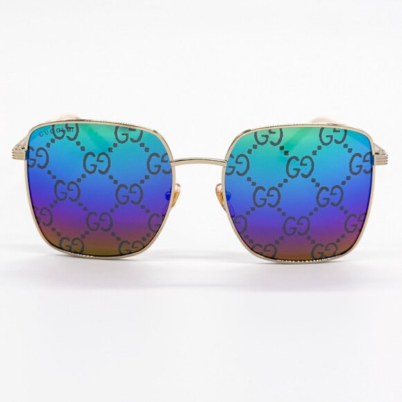 NEW GUCCI SUNGLASSES GG0802S 004 GOLD WOMEN EYEWEAR GUCCI main image 5